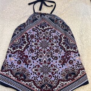 Kona Sol Multicolor Paisley Halter Top